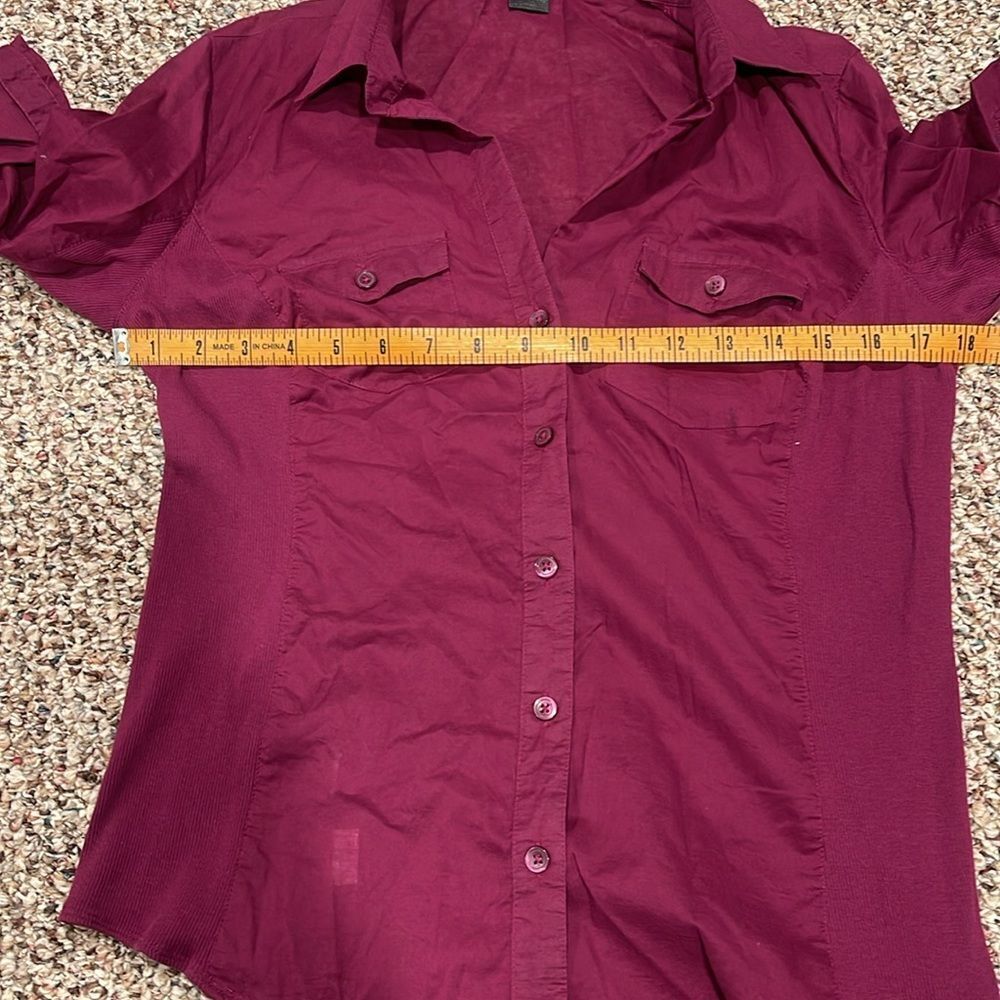 Ann Taylor Fuschia Button Down - Picture 9 of 9